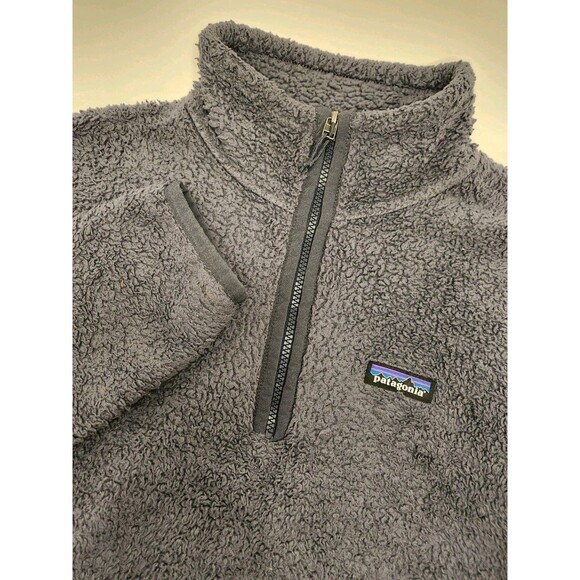 Patagonia Sweater Womens S Los Gatos 1/4 Zip Fleece Pullover Gray Sherpa Outdoor - Picture 1 of 5